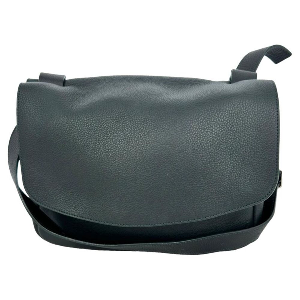 The Row Mail Small Shoulder Bag in Olive Calf Leather